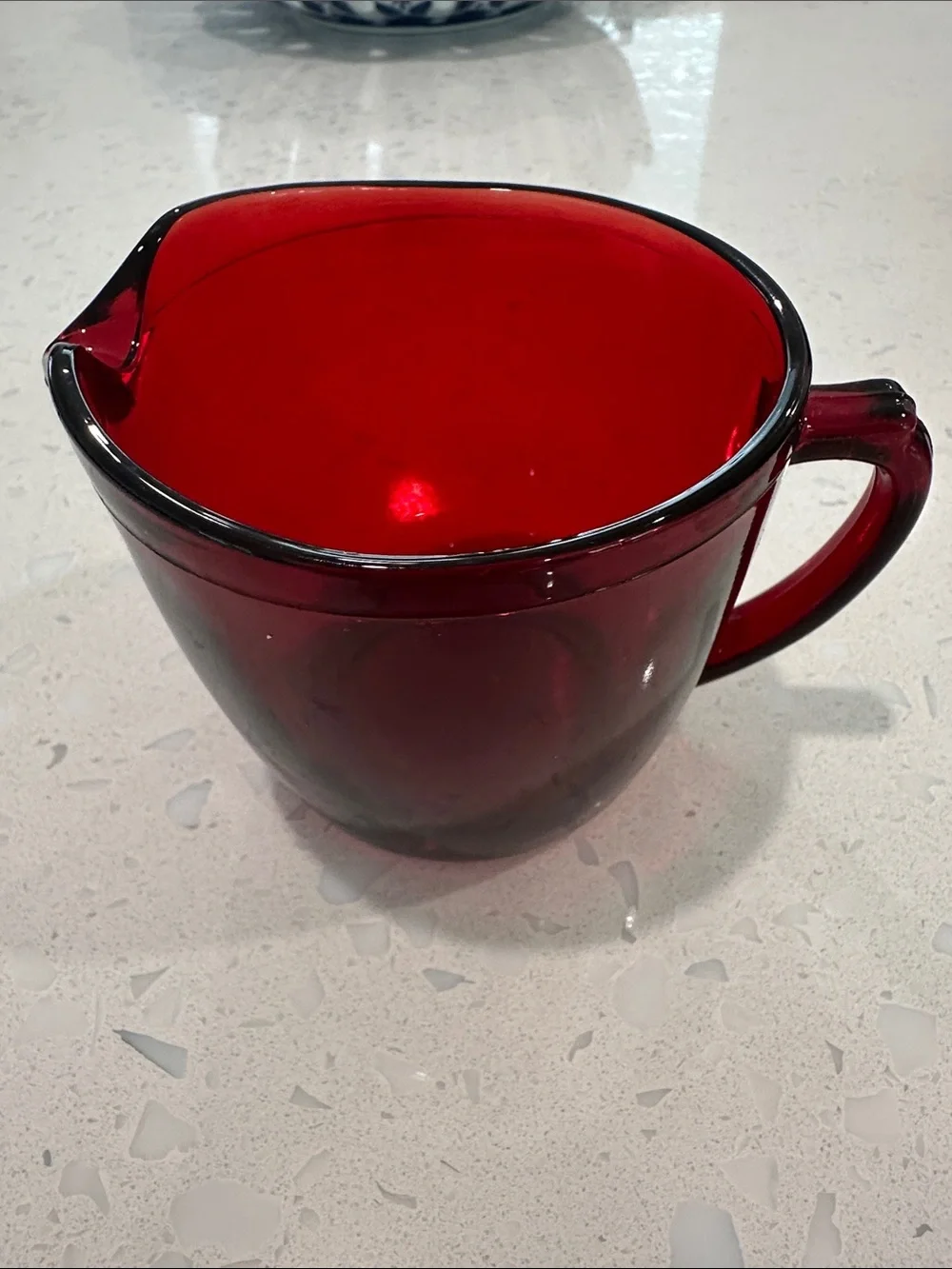 4 Deep Red Vintage Mid-Century ANCHOR HOCKING ROYAL Berry serving set cream jug